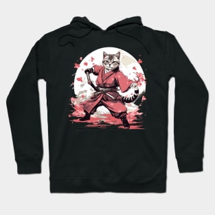 Samurai Cat Warrior Japanese Ninja Kitty Kawaii Hoodie